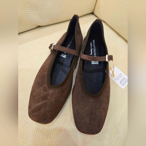 Verderos Marino Italy Brown Suede Mary Jane Flats Made In Tuscany Size 9 - Picture 3 of 6